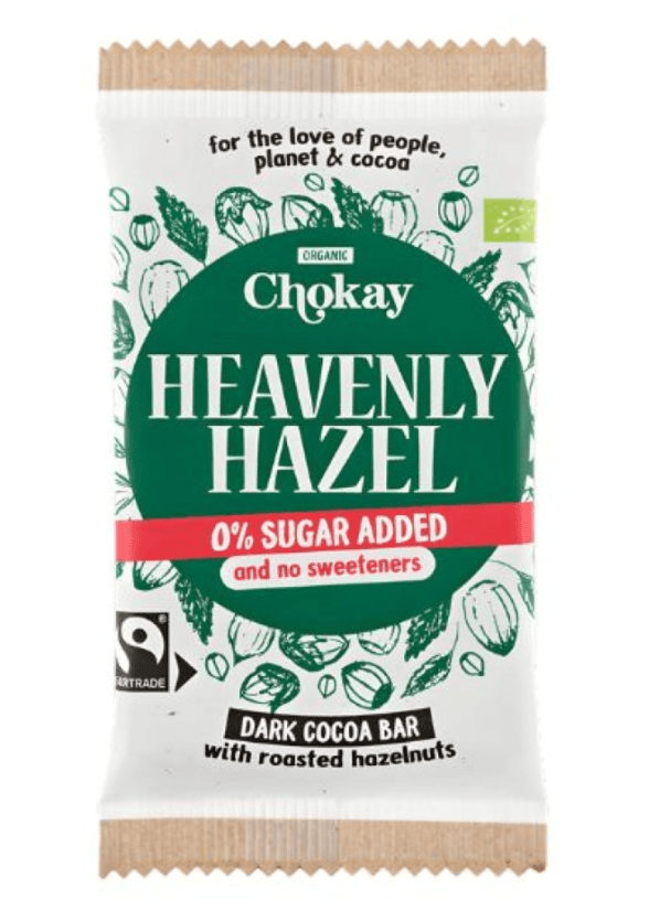 Σοκολάτα Φουντούκι 'Heavenly Hazel' Χωρίς Γλουτένη & Χωρίς Ζάχαρη (70γρ) - Chokay