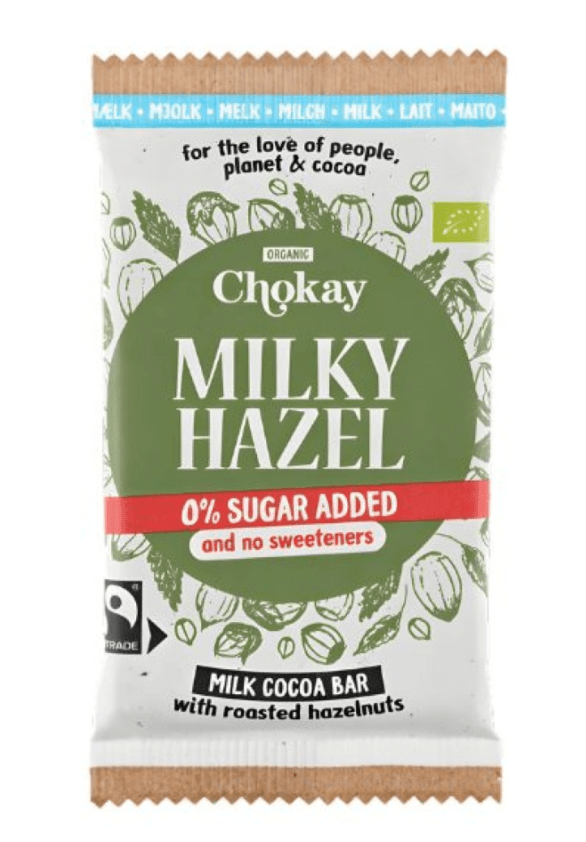 Σοκολάτα Φουντούκι 'Milk Hazel' Χωρίς Γλουτένη & Χωρίς Ζάχαρη (70γρ) - Chokay