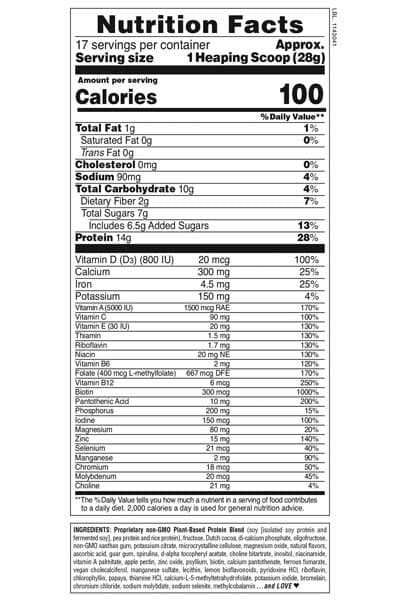 SPIRU-TEIN Chocolate 476gr - Natures Plus - Thumbnail 3