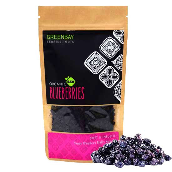 Μπλούμπερις (Blueberries) Raw αποξηραμένα (100γρ) - Green Bay