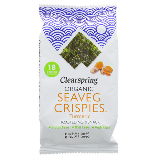 Seaveg Crispies 'Κουρκουμάς' (4γρ) - Clearspring