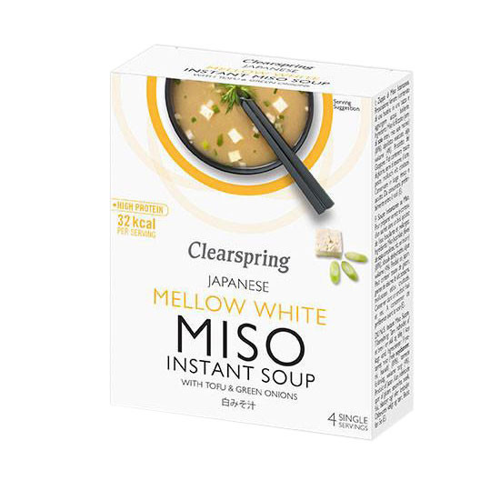 Miso Σούπα στιγμής με Tofu - Mellow White - (40γρ) - Clearspring