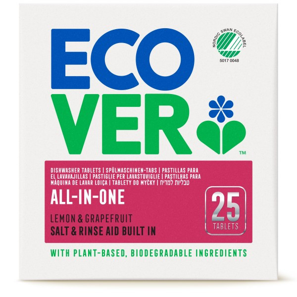 Ταμπλέτες Πλυντηρίου Πιάτων ALL IN ONE  22x500g - Ecover