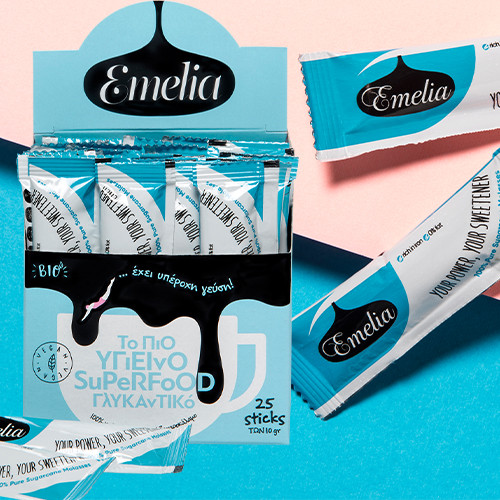 Μελάσα Καθαρή 100% - Κουτί με 25 sticks των 10gr - Emelia