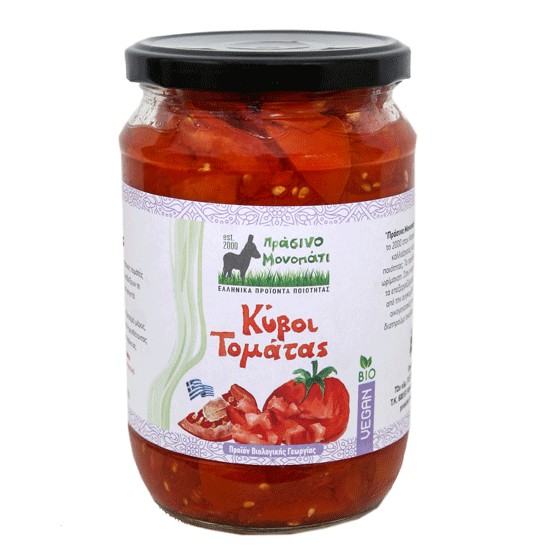 Κύβοι Τομάτας - Χωρίς Προσθήκη Αλατιού 580ml - Πράσινο μονοπάτι - Thumbnail 2