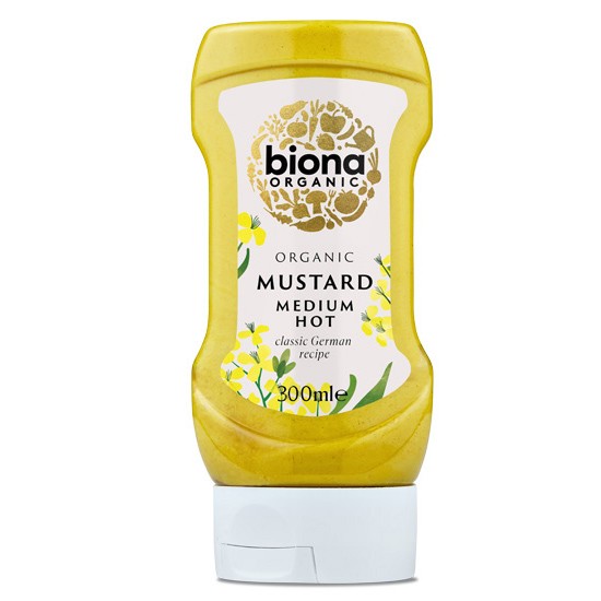 Μουστάρδα μέτρια καυτερή Squeeze 300ml - Biona