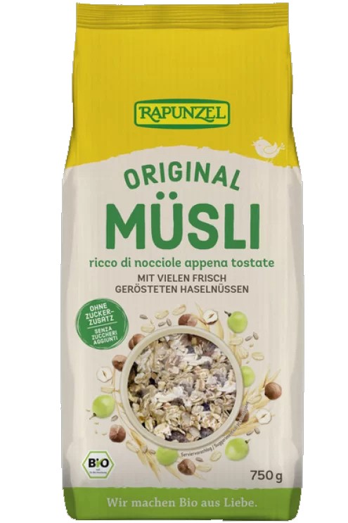 Muesli Original Χωρίς Ζάχαρη Bio 750gr - Rapunzel