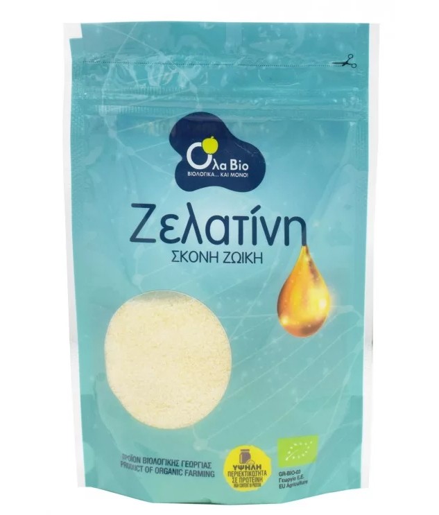 Ζελατίνη ή Κολλαγόνο Σκόνη ΒΙΟ (Ζωϊκής προέλευσης) 80gr  - OLA BIO
