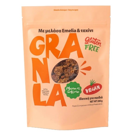 Granola με ταχίνι & μελάσα 280gr - Emelia