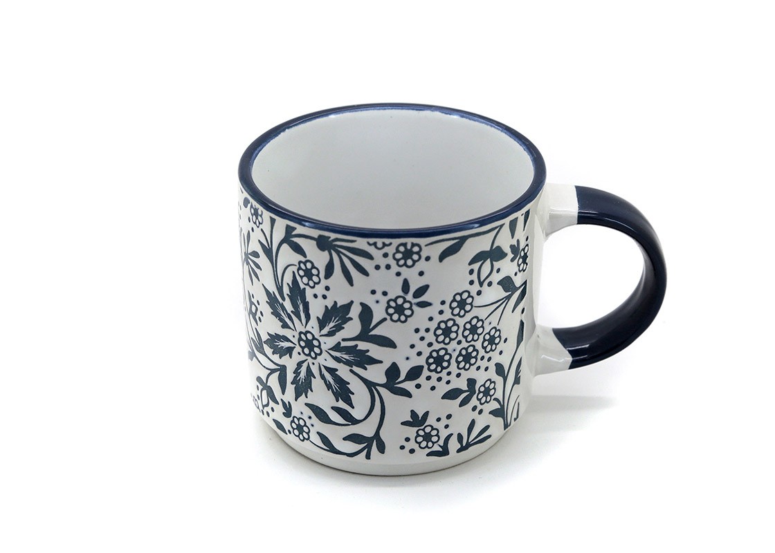 Mug κεραμικό Emma άσπρο - Ο δρόμος του τσαγιού