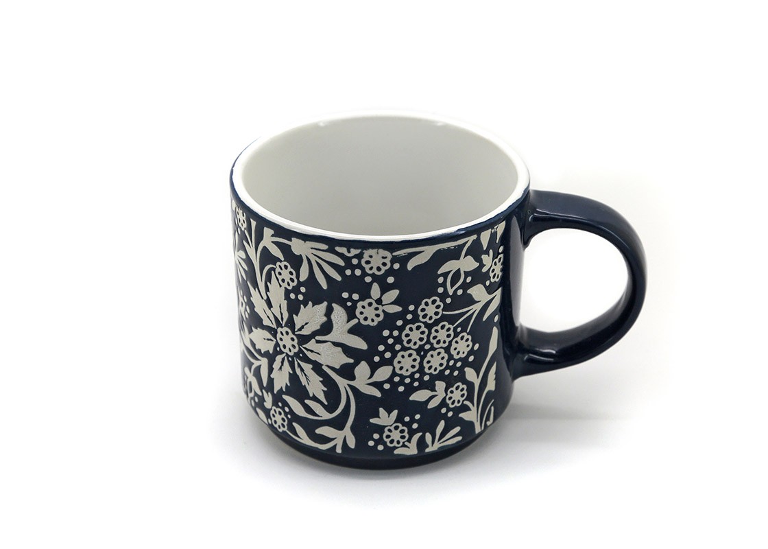 Mug κεραμικό Emma μπλε - Ο δρόμος του τσαγιού