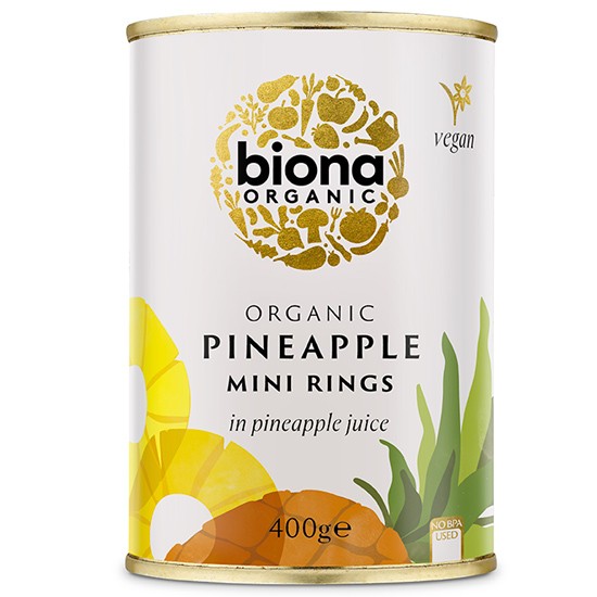 Μίνι Ροδέλες Ανανά σε Χυμό (400γρ) - Biona