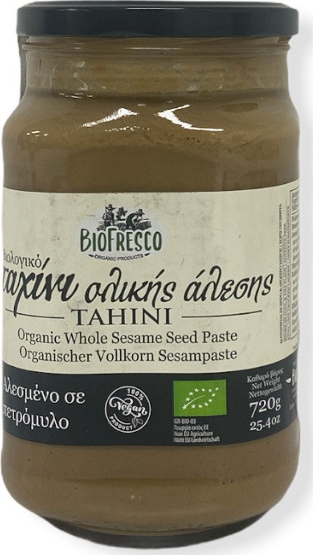 Ταχίνι από αναποφλοίωτο σουσάμι 720gr - Βιοφρέσκο