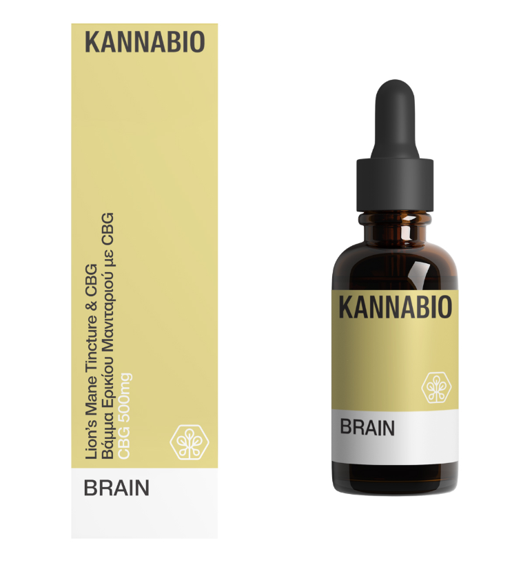 BRAIN - Βάμμα Ερίκιου Μανιταριού με CBG 500mg (20ml) - Kannabio