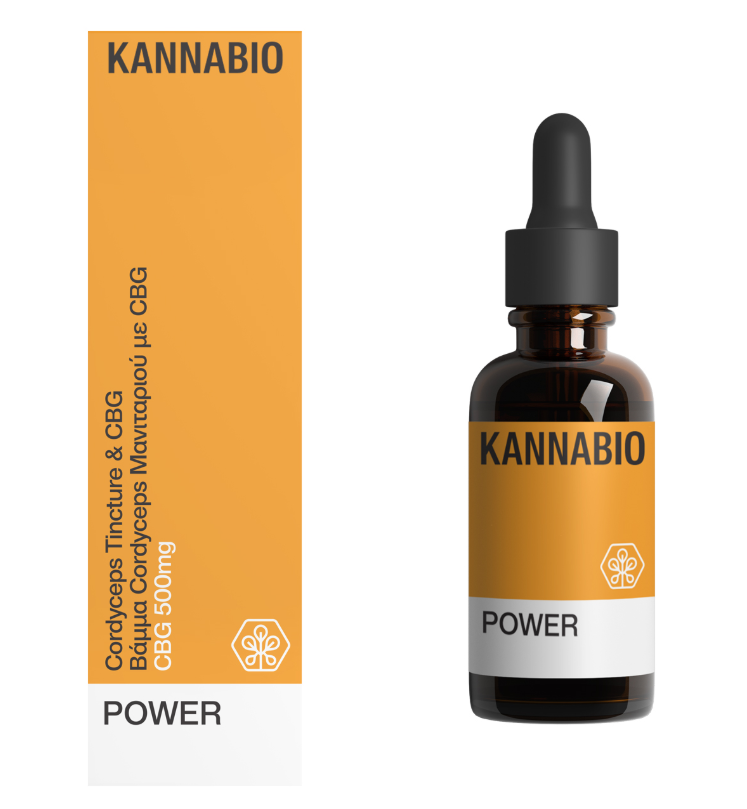 POWER - Βάμμα Μανιταριού Cordyceps με CBG 500mg (20ml) - Kannabio