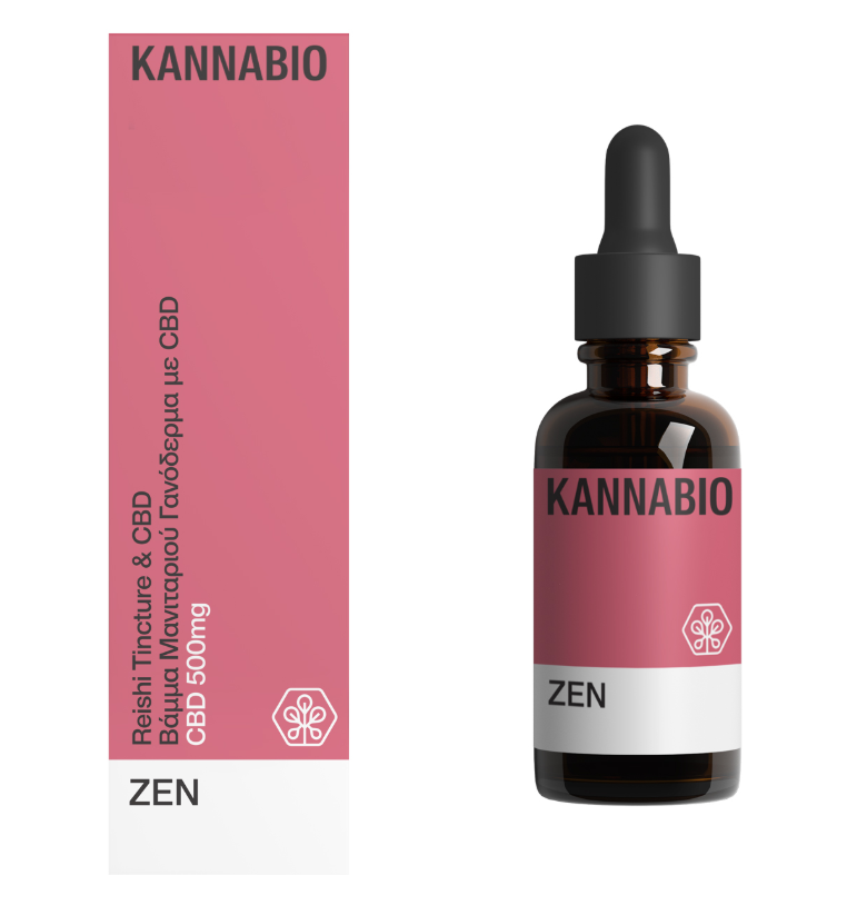 ZEN - Βάμμα μανιταριού Γανόδερμα με CBD 500mg (20ml) - Kannabio
