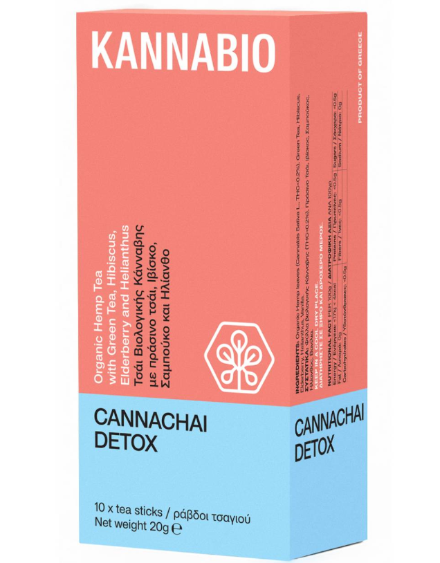 Cannachai: Detox - Κάνναβη με Ιβίσκο, Σαμπούκο και Ηλίανθο (10 τεμ.) - Kannabio