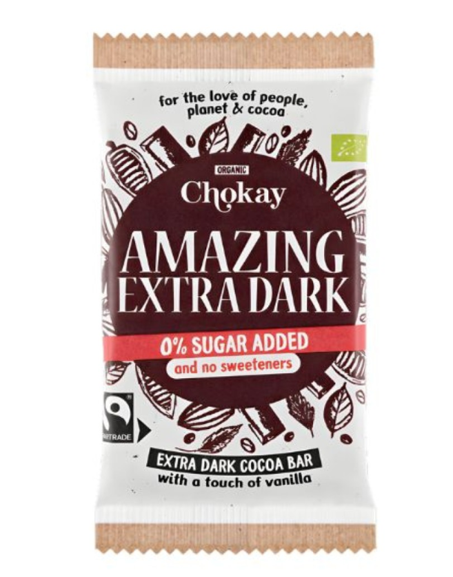 Σοκολάτα 'Amazing Extra Dark' Χωρίς Γλουτένη & Χωρίς Ζάχαρη (70γρ) - Chokay