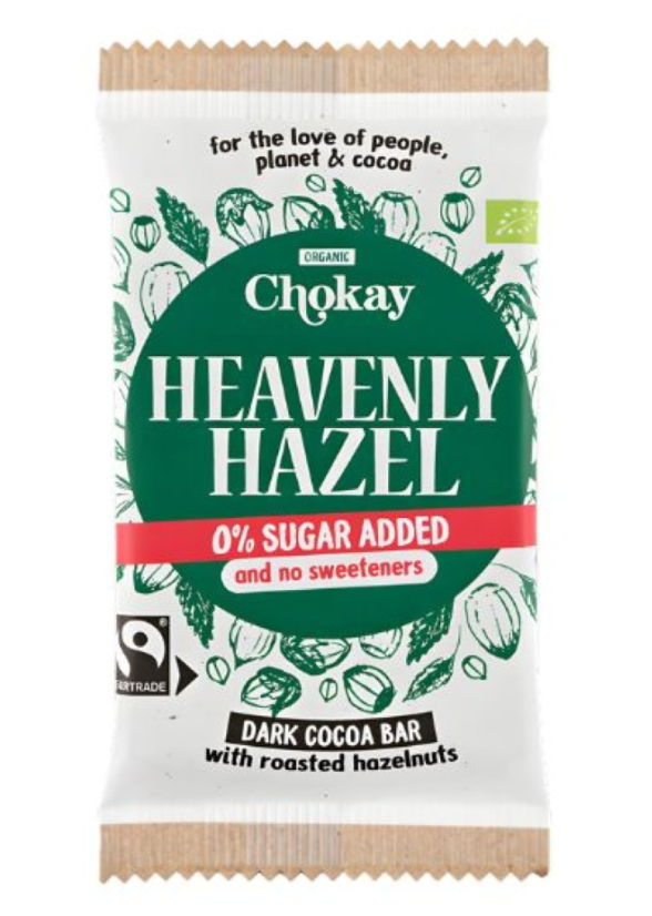 Σοκολάτα Φουντούκι 'Heavenly Hazel' Χωρίς Γλουτένη & Χωρίς Ζάχαρη (70γρ) - Chokay