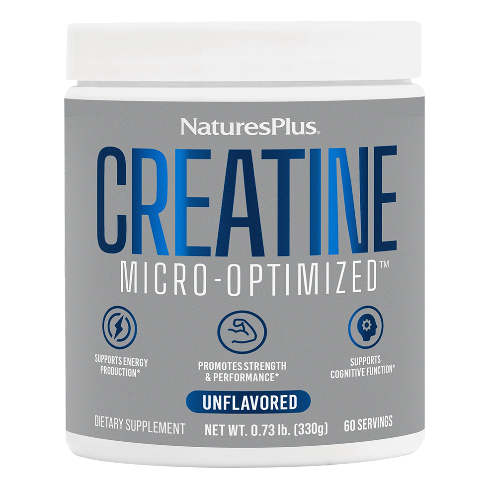 Creatine Monohydrate Powder Μονοϋδρική Κρεατίνη Χωρίς Γεύση 330gr - Natures Plus